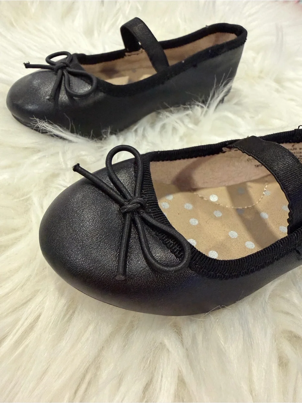 Cat & Jack Black Girls' Mary Jane Ballet Flats 6T